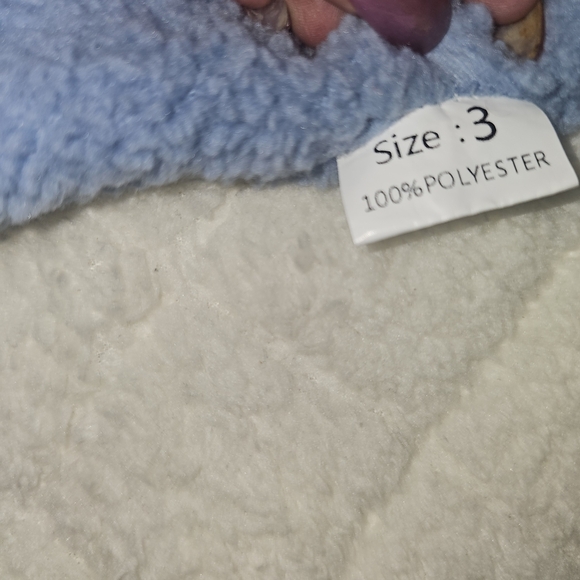 Cozy Blue Fleece Baby Footie - Picture 5 of 5